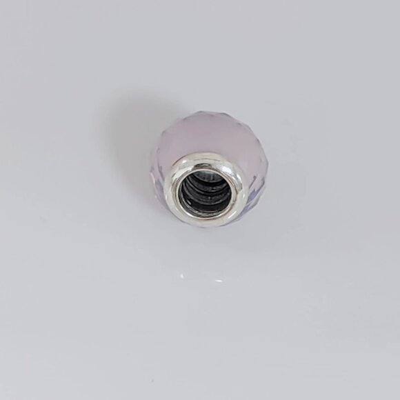 Pandora ESSENCE Friendship Charm Pink Crystal Petite Facets Murano Glass Charm - Picture 2 of 4